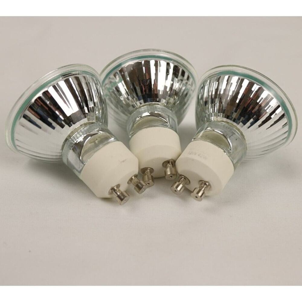 3-Pack Feit MR16/GU10 120V 42W Light Bulb Halogen Cover Glass